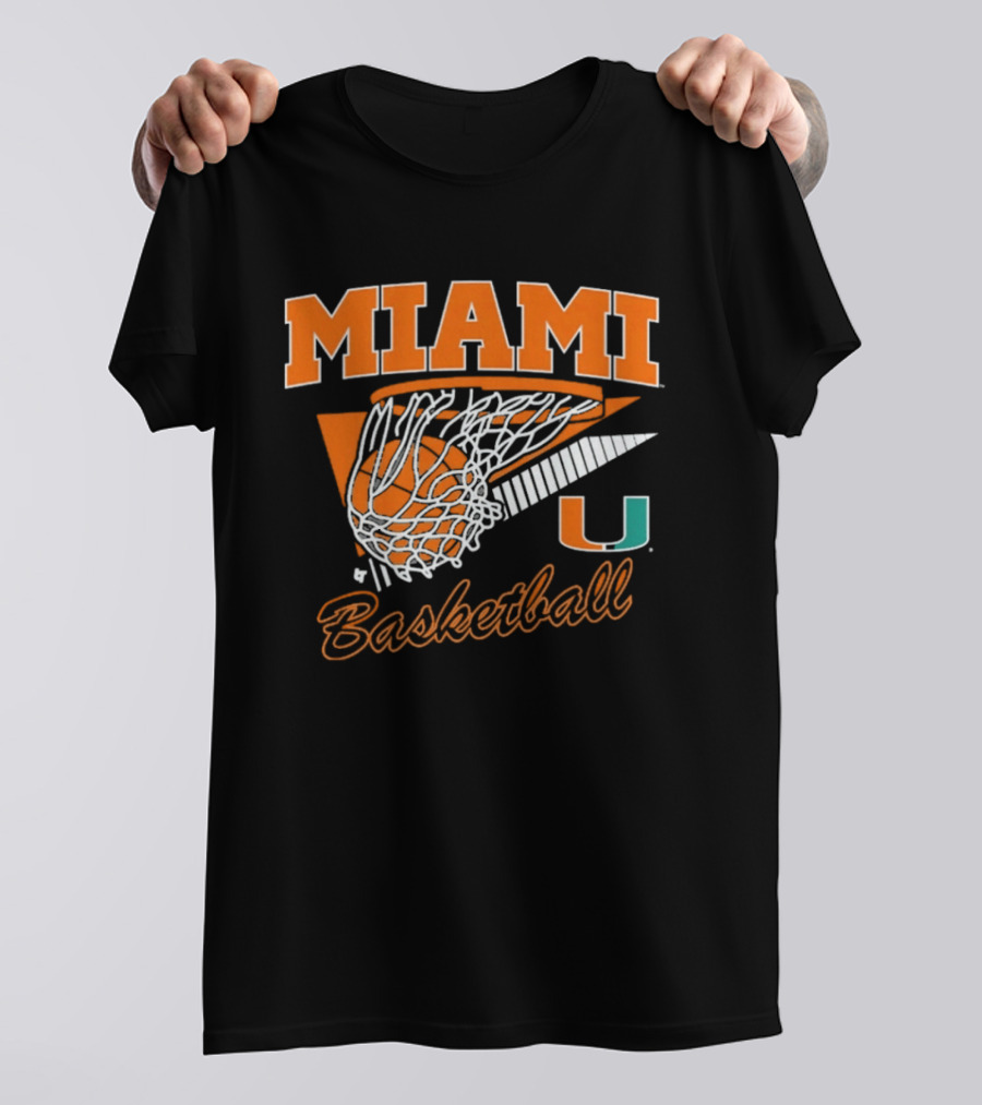 Miami Basketball U Basketball Swish T-Shirt