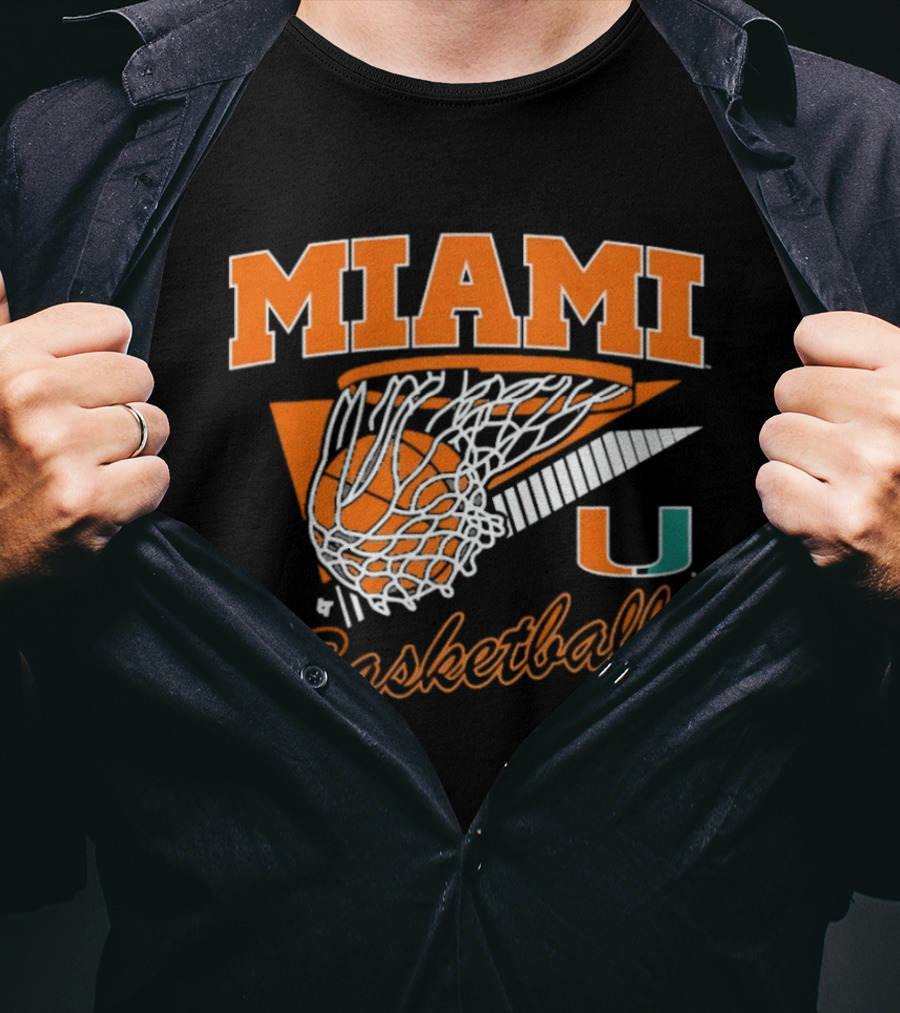 Miami Basketball U Basketball Swish T-Shirt