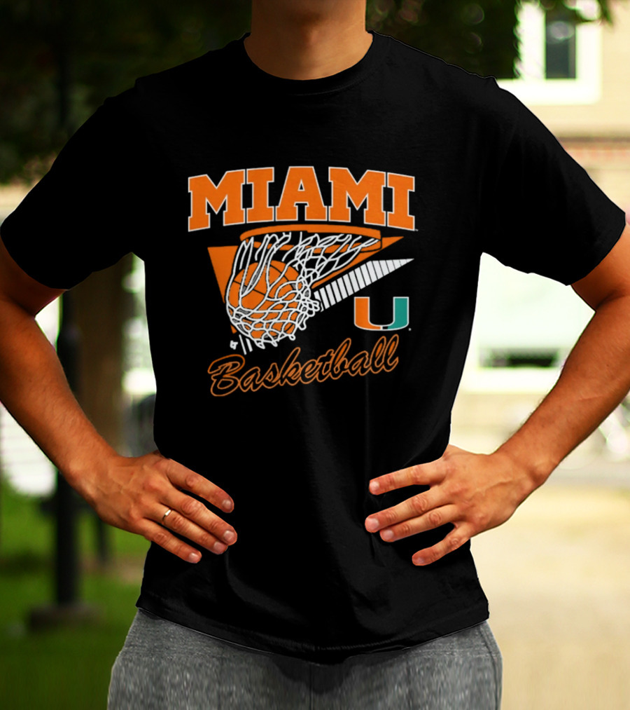 Miami Basketball U Basketball Swish T-Shirt