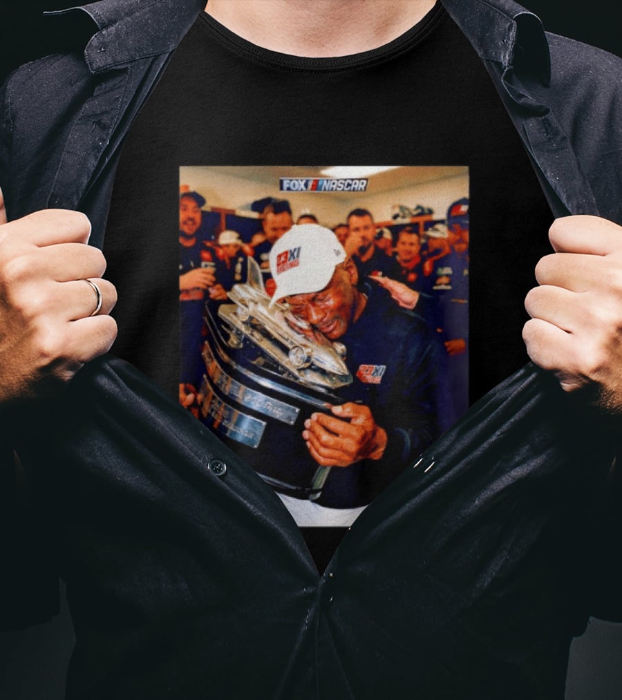 FOX NASCAR Michael Jordan 23XI Racing Daytona 500 Victory Celebration T-Shirt
