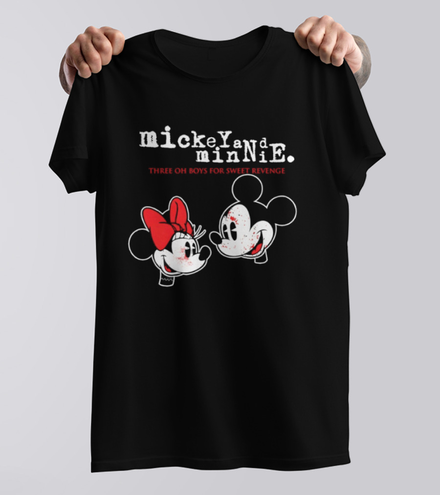 Mickey And Minnie Mouse Three Oh Boys For Sweet Revenge T-Shirt