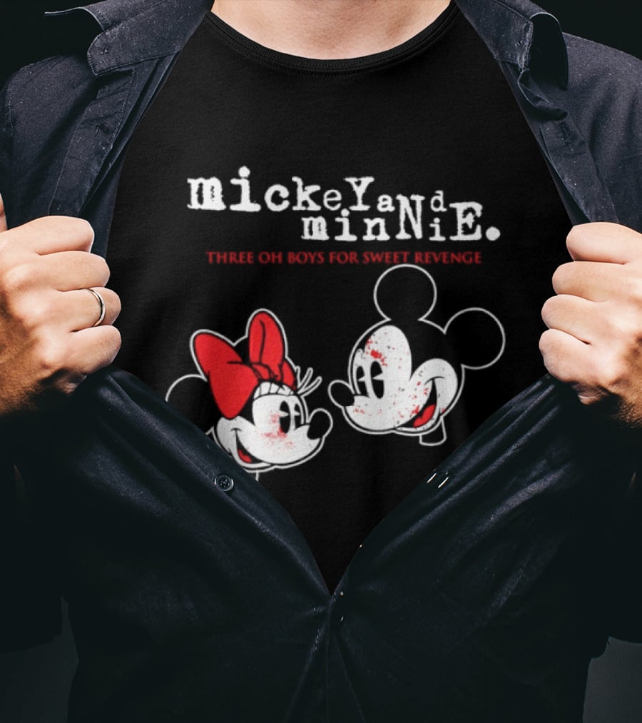 Mickey And Minnie Mouse Three Oh Boys For Sweet Revenge T-Shirt