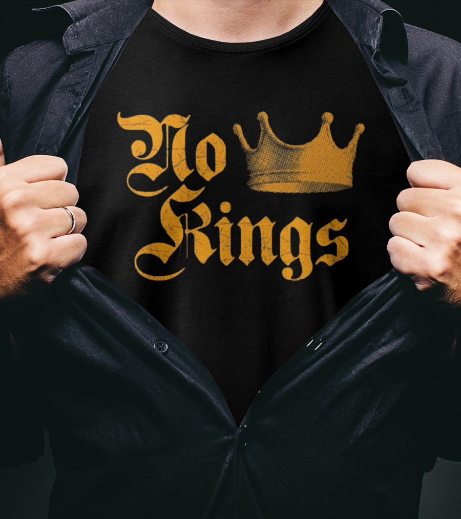 No Kings Since 1776 Gold Crown T-Shirt