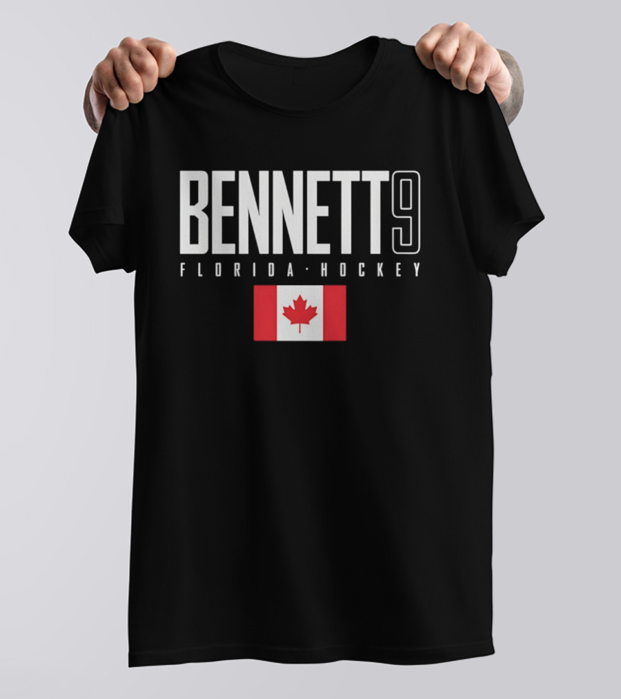 Bennett 9 Florida Hockey Canada Flag T-Shirt