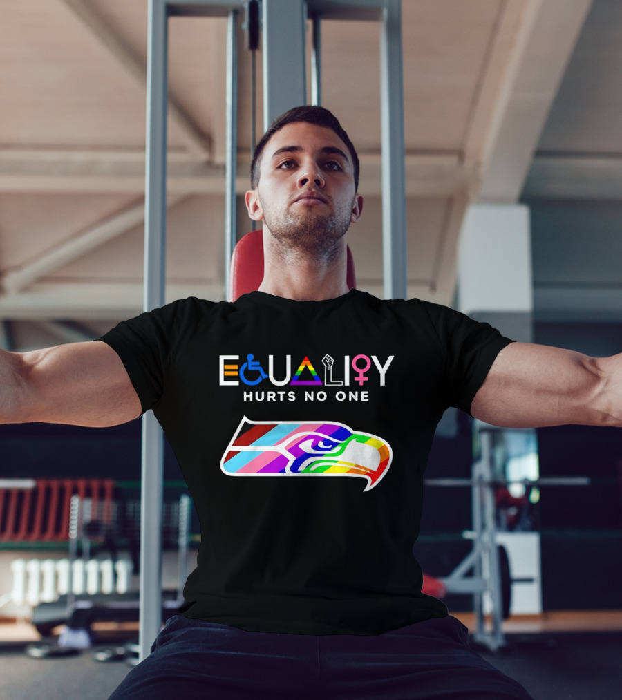 Seattle Seahawks Equality Hurts No One Inclusive Pride T-Shirt