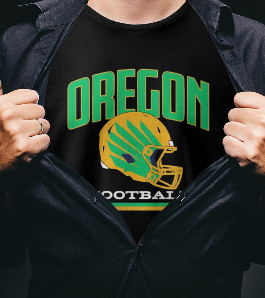 Oregon Ducks Football Team Helmet T-Shirt