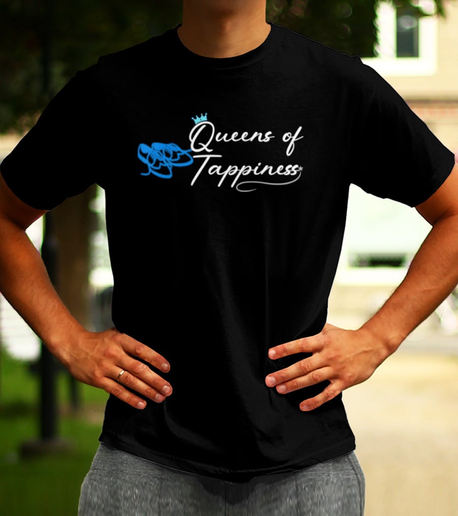 Queens Of Tappiness 2026 Blue Crown Script T-Shirt
