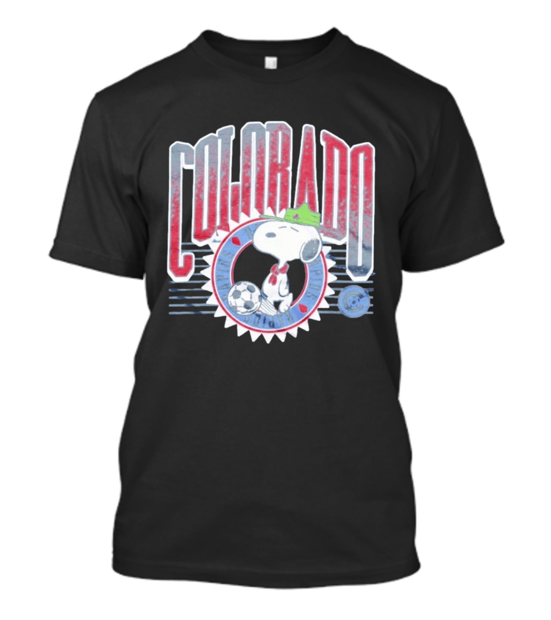 Peanuts Snoopy Colorado Rapids Soccer Cartoon T-Shirt