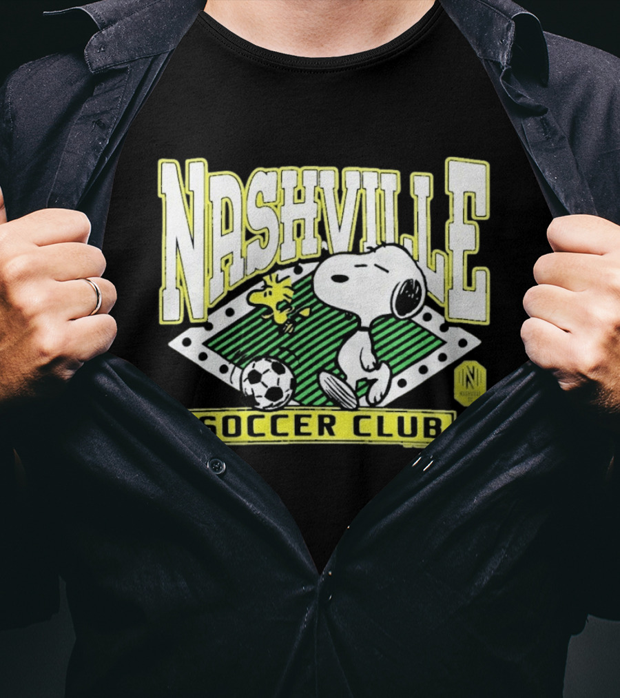 Nashville Soccer Club Snoopy Woodstock Peanuts Collaboration T-Shirt