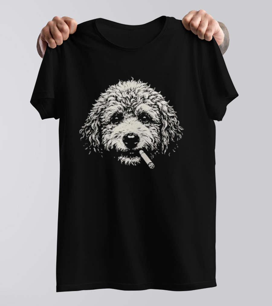 Smoking Goldendoodle Dog With Cigar T-Shirt
