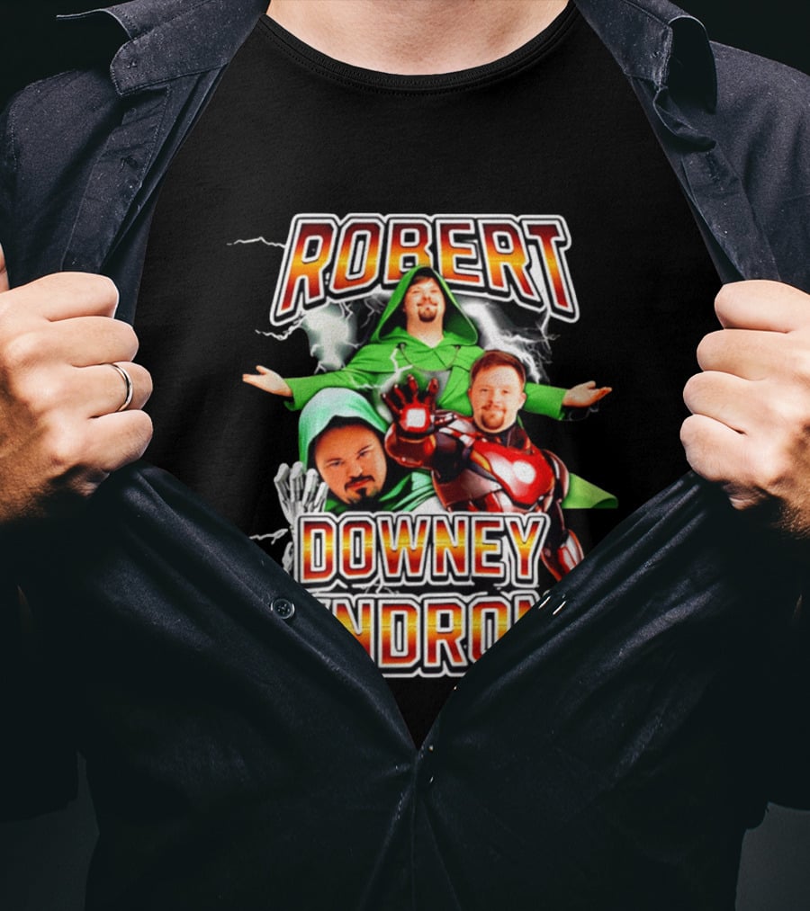 Robert Downey Syndrome Green Iron Suit T-Shirt
