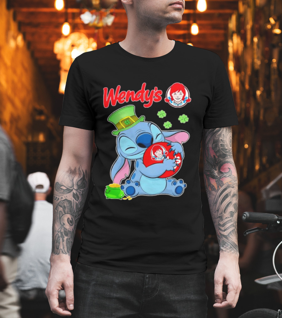 Wendy's Leprechaun Hat Stitch Hugging St Patricks Day T-Shirt