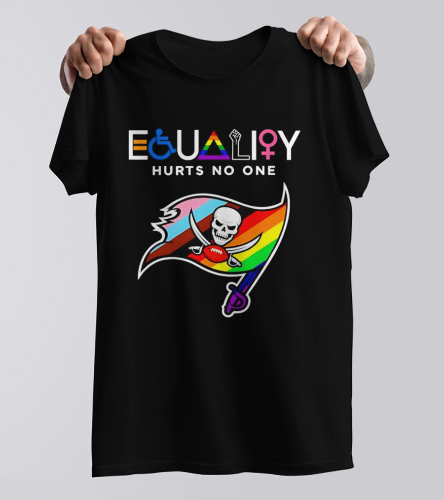 Tampa Bay Buccaneers Equality Hurts No One LGBTQ Pride Flag T-Shirt