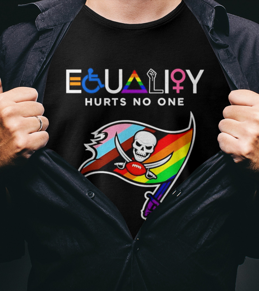 Tampa Bay Buccaneers Equality Hurts No One LGBTQ Pride Flag T-Shirt