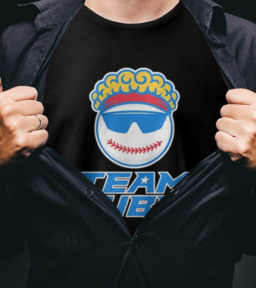 Team Rubio Baseball Puerto Rico Sunglasses Curly Hair T-Shirt