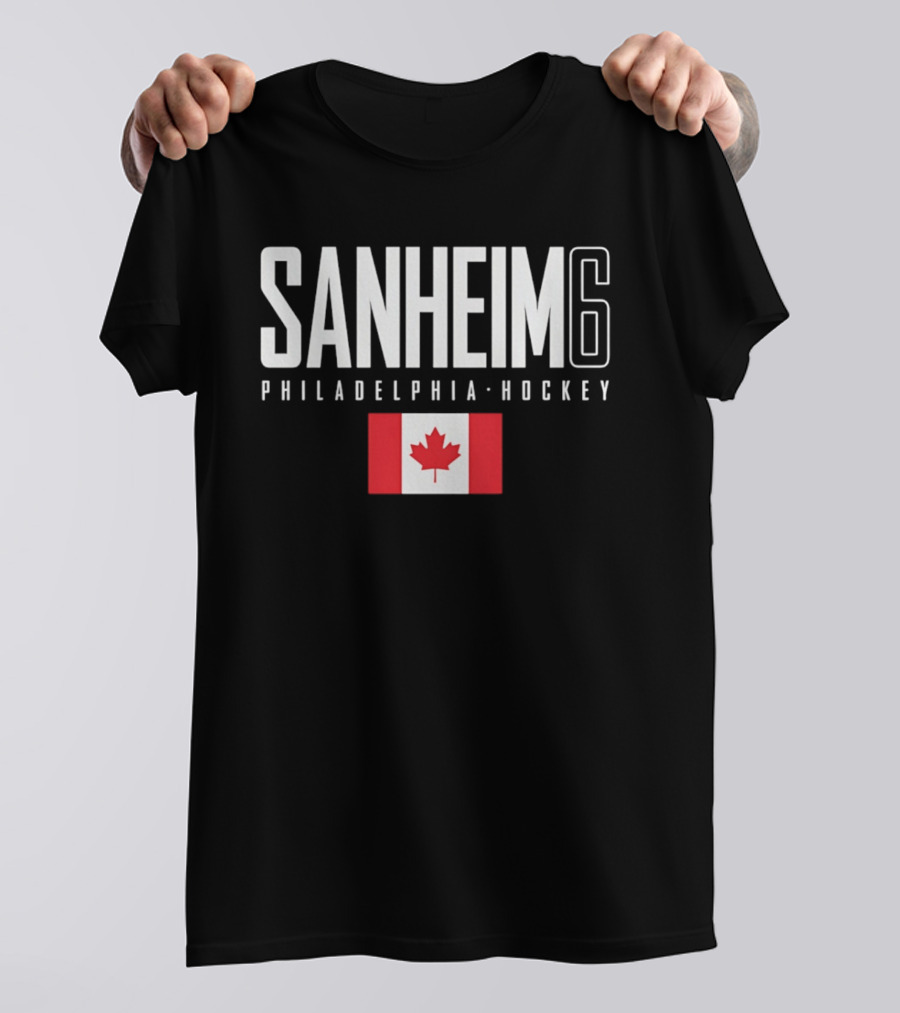 Sanheim 6 Philadelphia Hockey Canada Flag T-Shirt