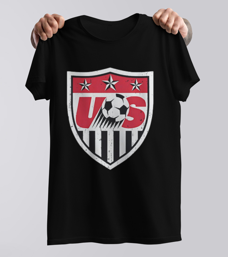 U.S. Soccer Stars And Stripes Emblem With Soccer Ball T-Shirt