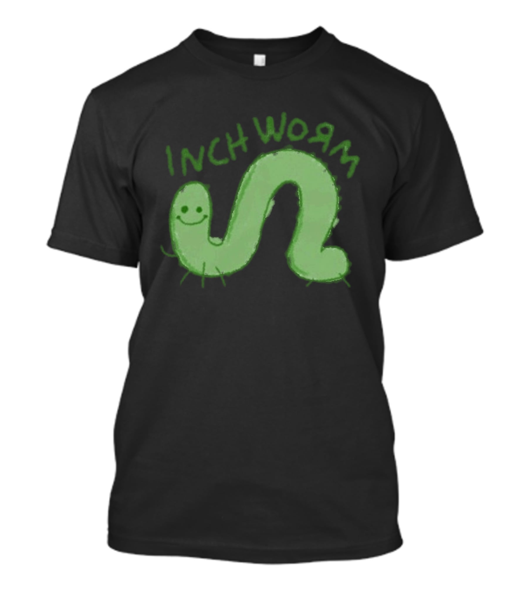 Zane Little Inch Worm Happy Green Cartoon T-Shirt