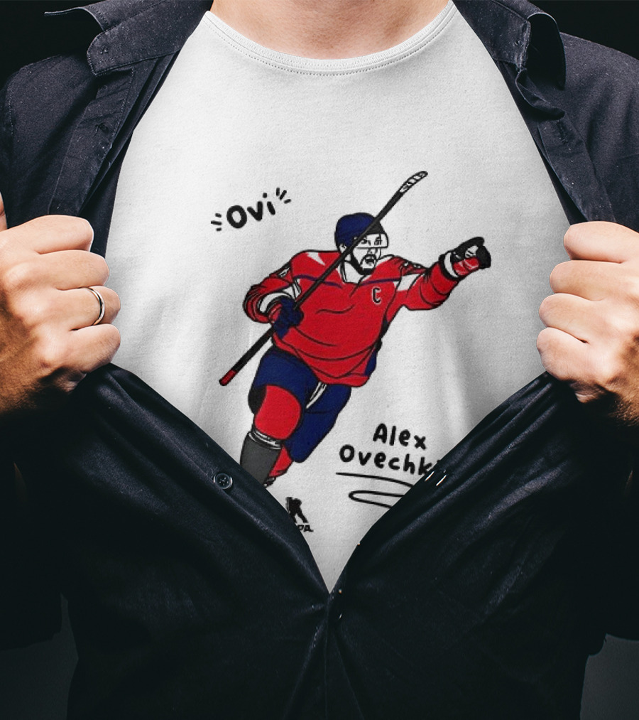 Ovi Cartoon Alex Ovechkin Washington Capitals Hockey T-Shirt