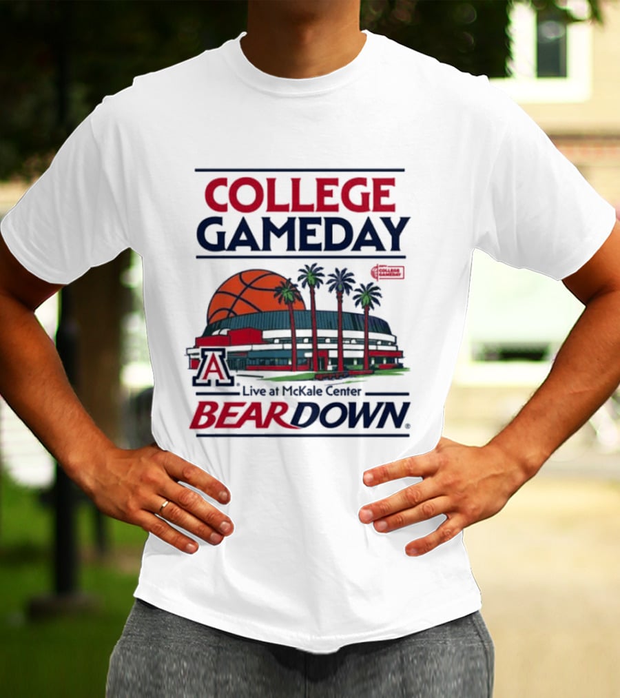 Arizona Wildcats College Gameday Live At McKale Center Bear Down T-Shirt