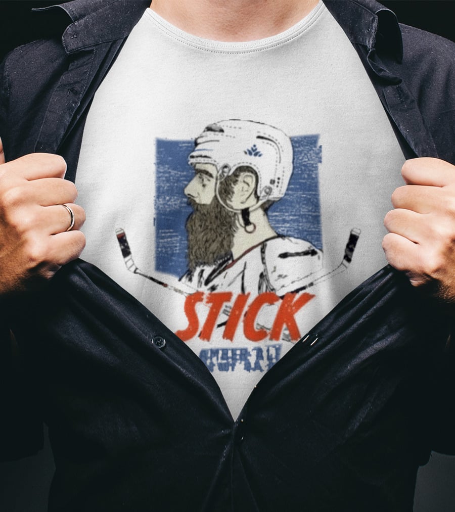 Stick Savard Atkinson Hockey Bearded Helmet T-Shirt