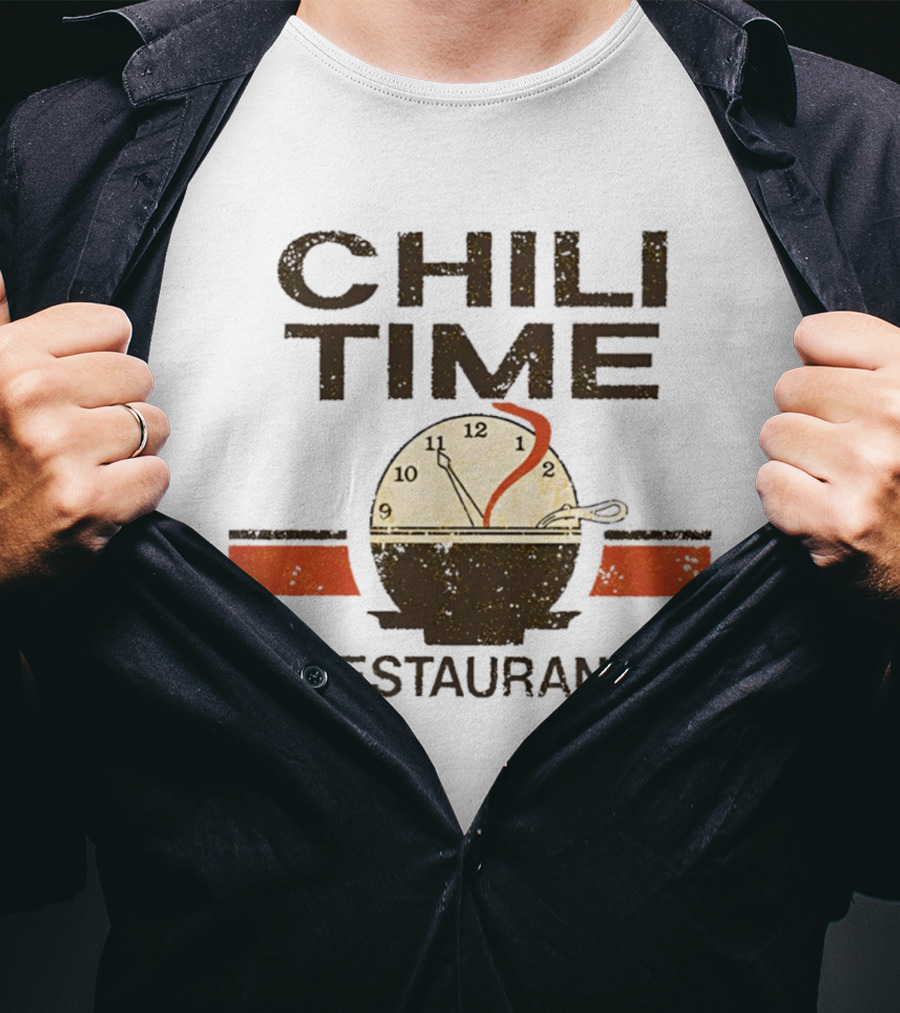 Chili Time Restaurant Spoon St Bernard Recreation Department T-Shirt