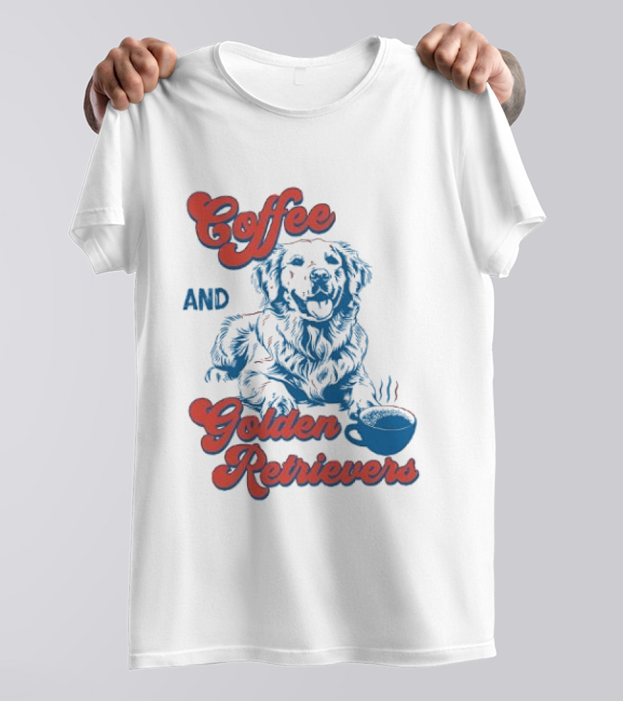 Coffee And Golden Retrievers Cozy Pet Lovers T-Shirt