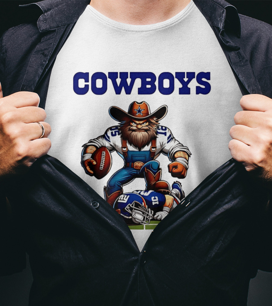 Cowboys Vs Giants Rivalry Iconic Clash Dallas Football Victory T-Shirt