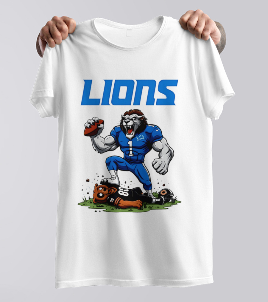 Detroit Lions Beat Bears NFL Rivalries Showdown T-Shirt