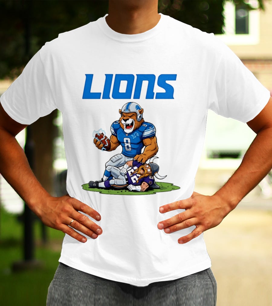 Detroit Lions Vs Minnesota Vikings Rivalry Game Battle T-Shirt