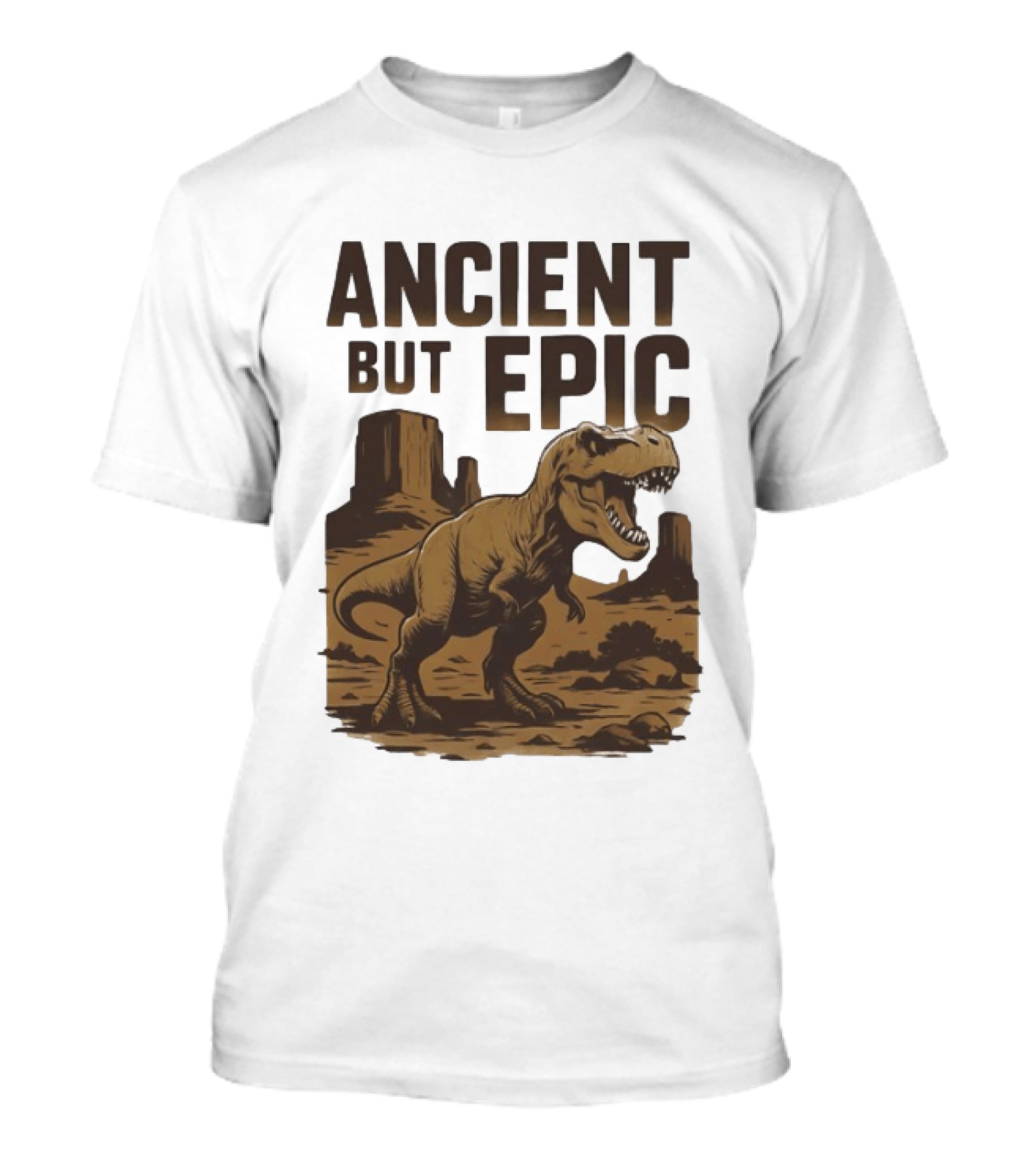 T. Rex Dinosaur Ancient But Epic Desert Scene T-Shirt