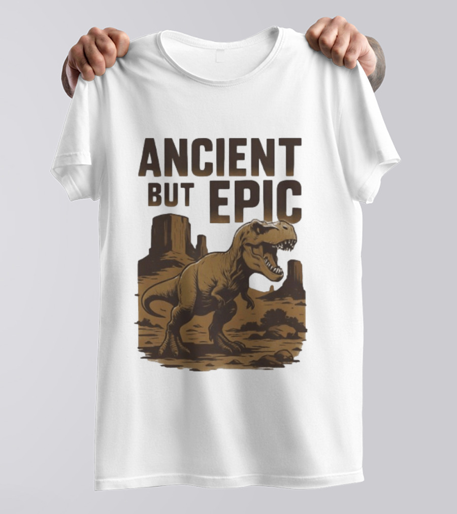 T. Rex Dinosaur Ancient But Epic Desert Scene T-Shirt