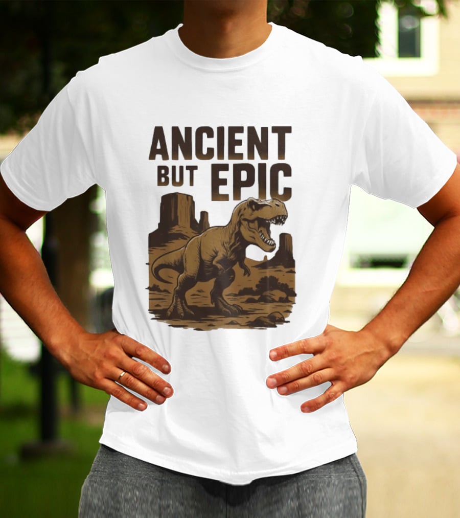 T. Rex Dinosaur Ancient But Epic Desert Scene T-Shirt