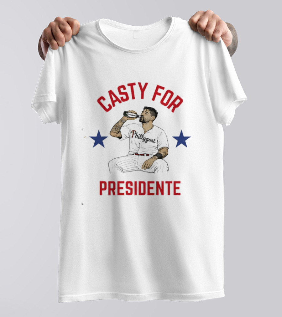 Casty For Presidente Philadelphia Phillies Baseball Enthusiast Fan T-Shirt