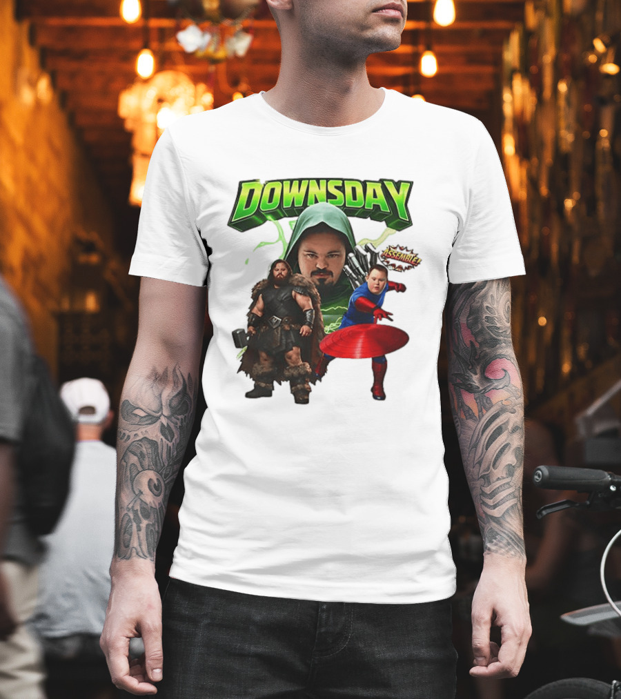 Donwsday Assemble Domesday X Down Syndrome Superhero T-Shirt