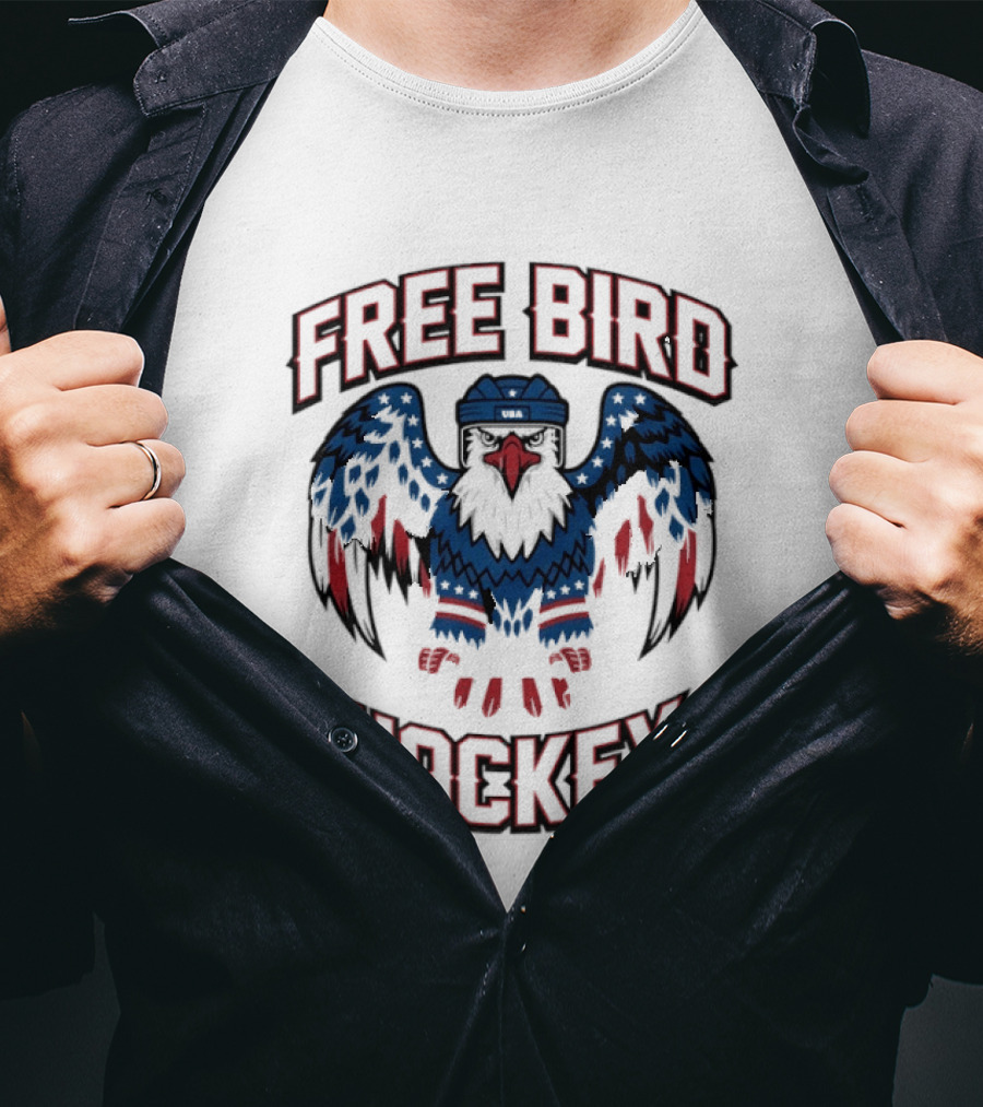 Free Bird Hockey Eagle T-Shirt