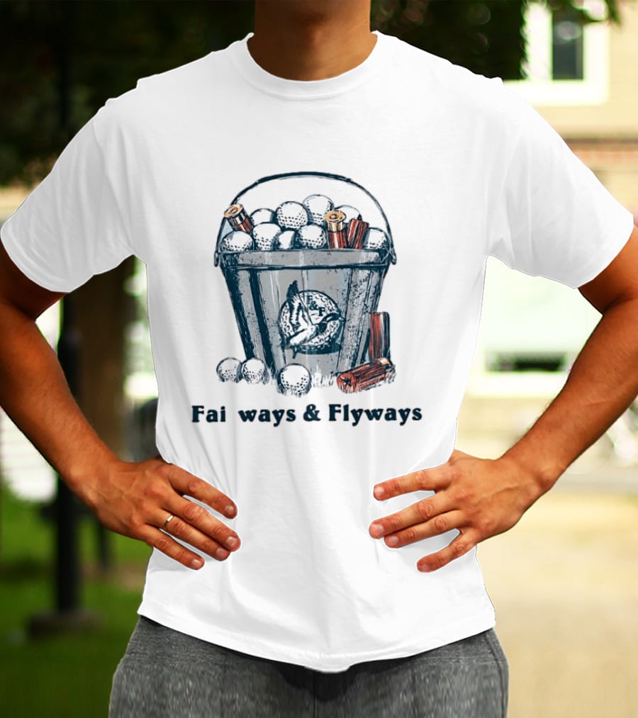 Fairways And Flyways Golf Ball Bucket With Shells T-Shirt
