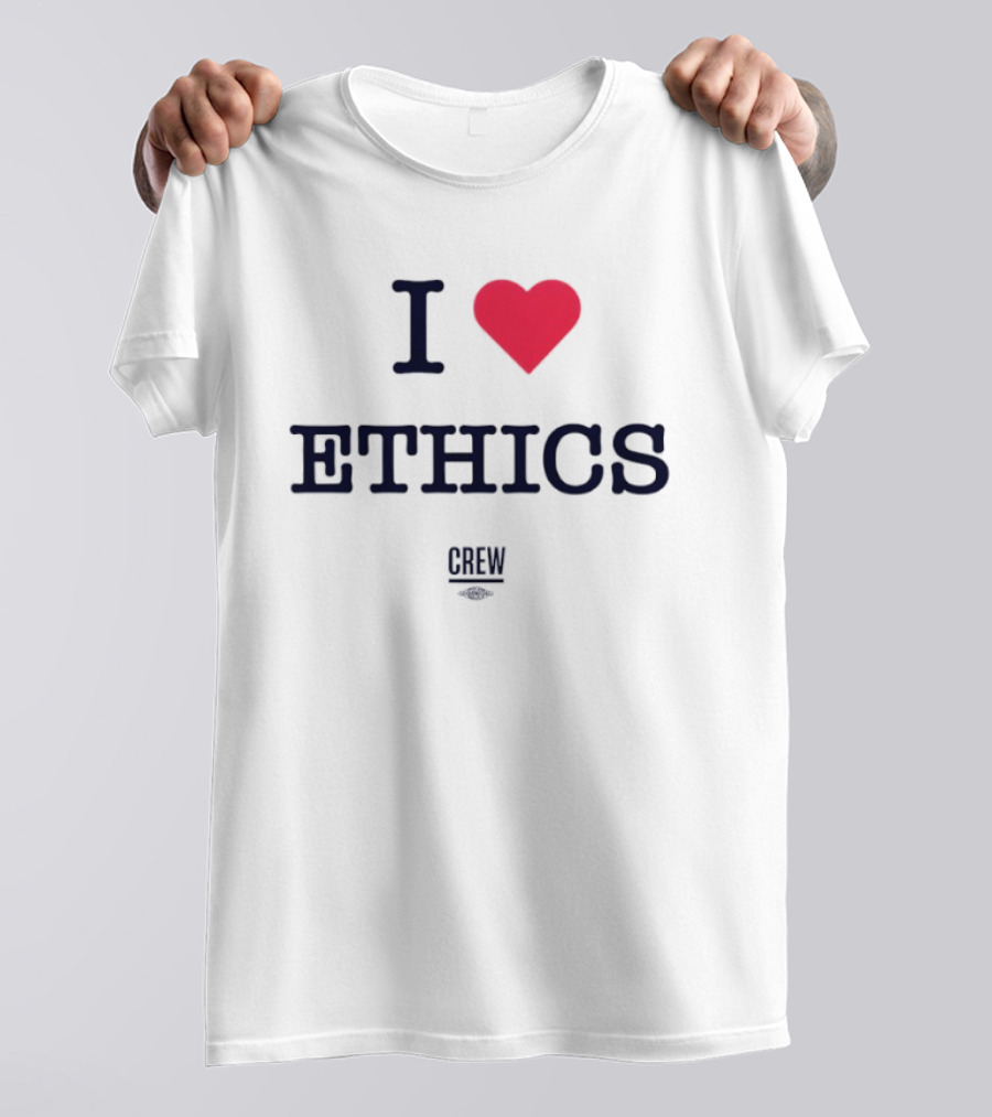 I Love Ethics Heart Crew T-Shirt