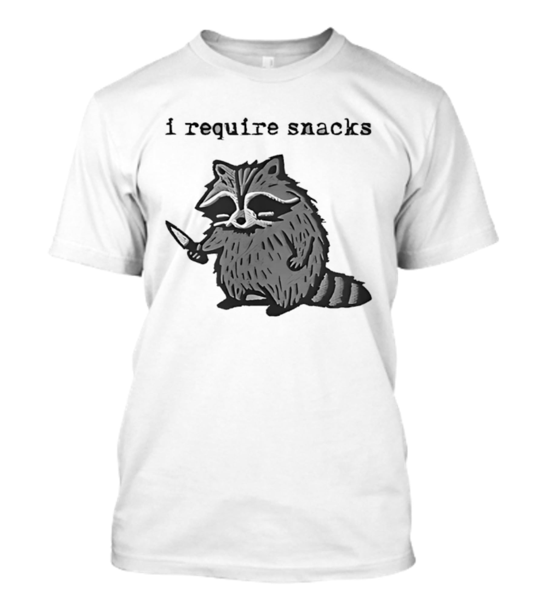 I Require Snacks Raccoon T-Shirt