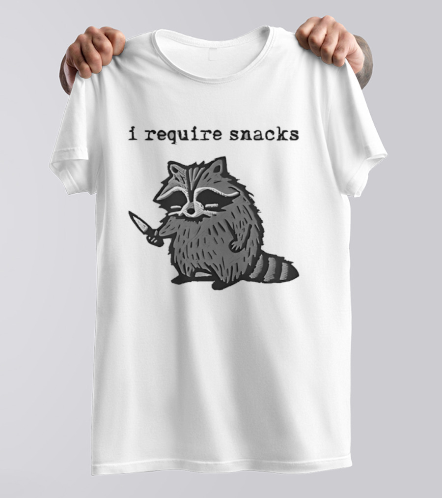 I Require Snacks Raccoon T-Shirt