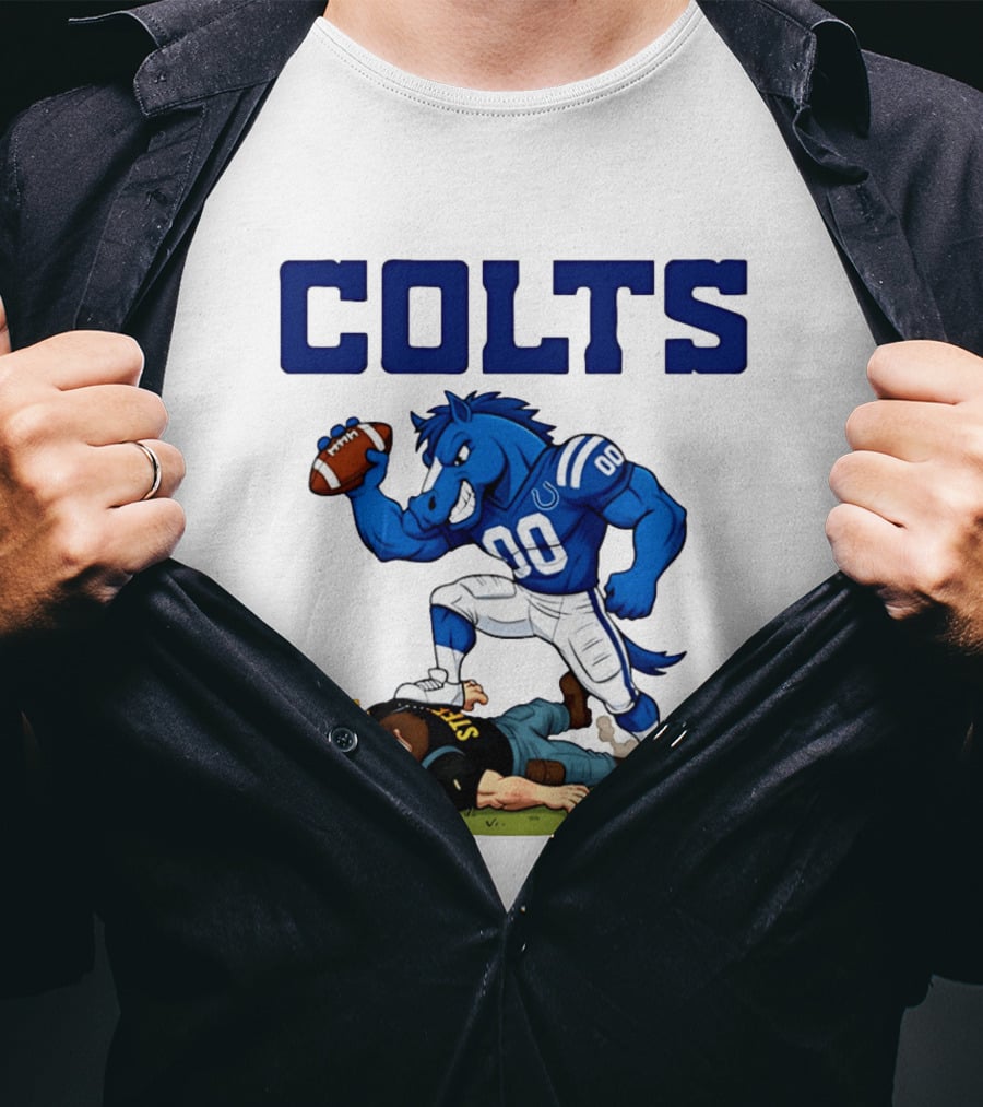Colts Football Rivalry Humor Vs Steelers Comic T-Shirt