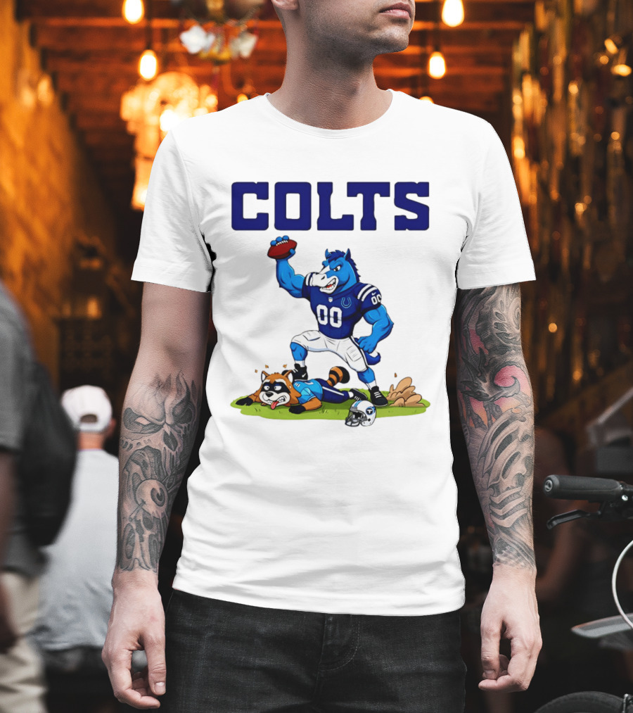 Indianapolis Colts Rivalry Over Tennessee Titans Cartoon T-Shirt