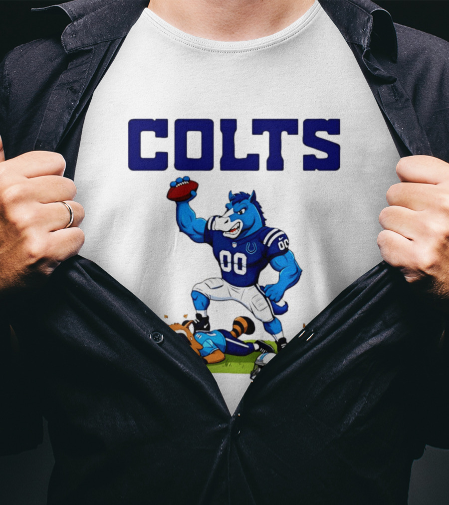 Indianapolis Colts Rivalry Over Tennessee Titans Cartoon T-Shirt