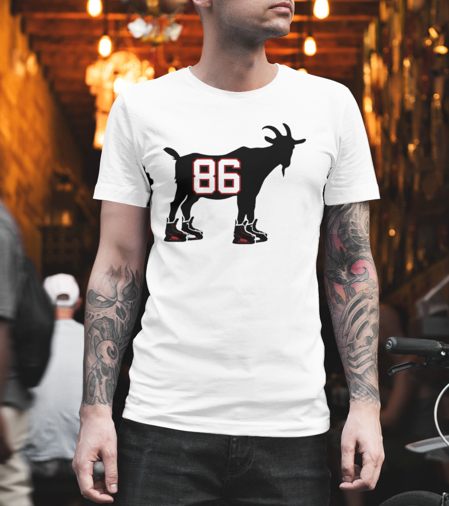 Jack Hughes GOAT 86 New Jersey Devils Tribute With Hockey Skates T-Shirt
