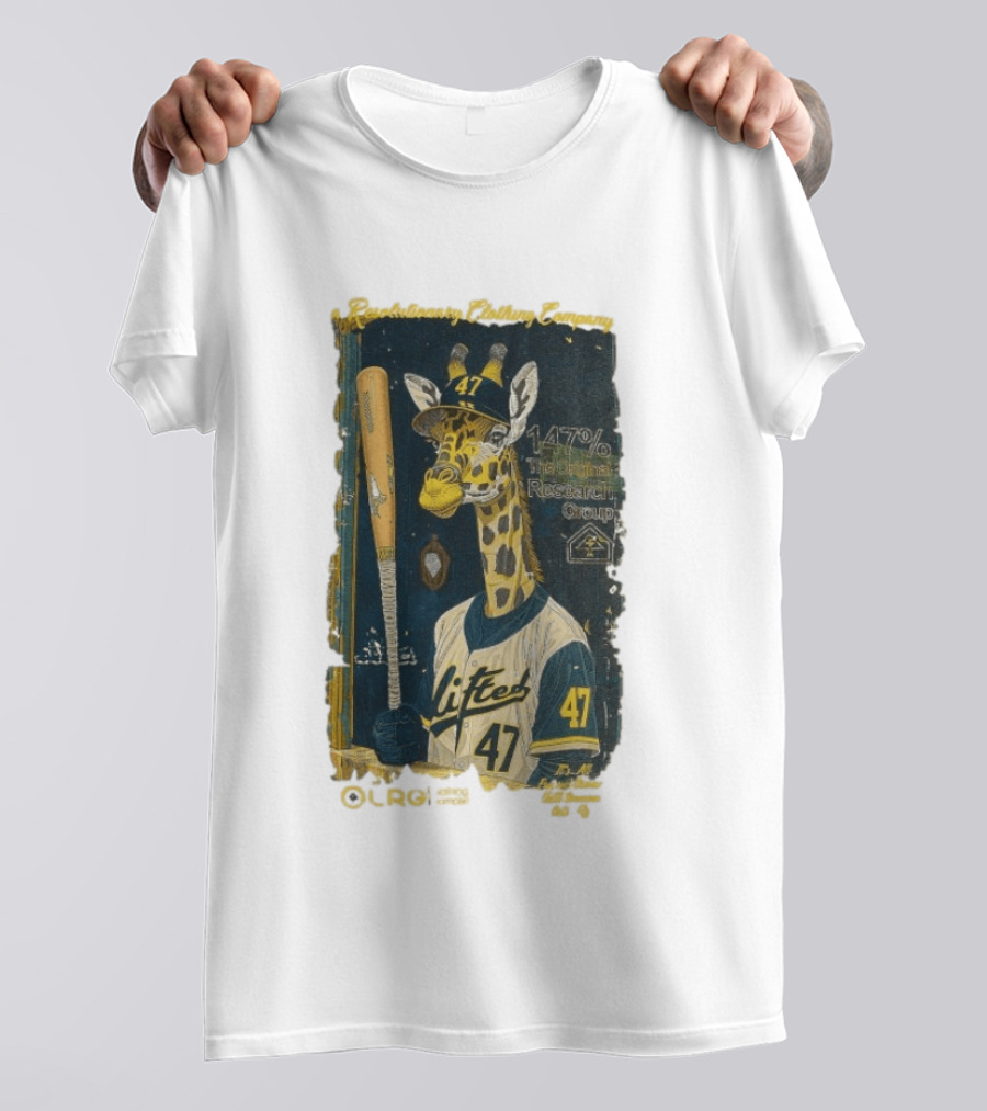 Lifted Research Group 147% Baseball Giraffe 47 T-Shirt