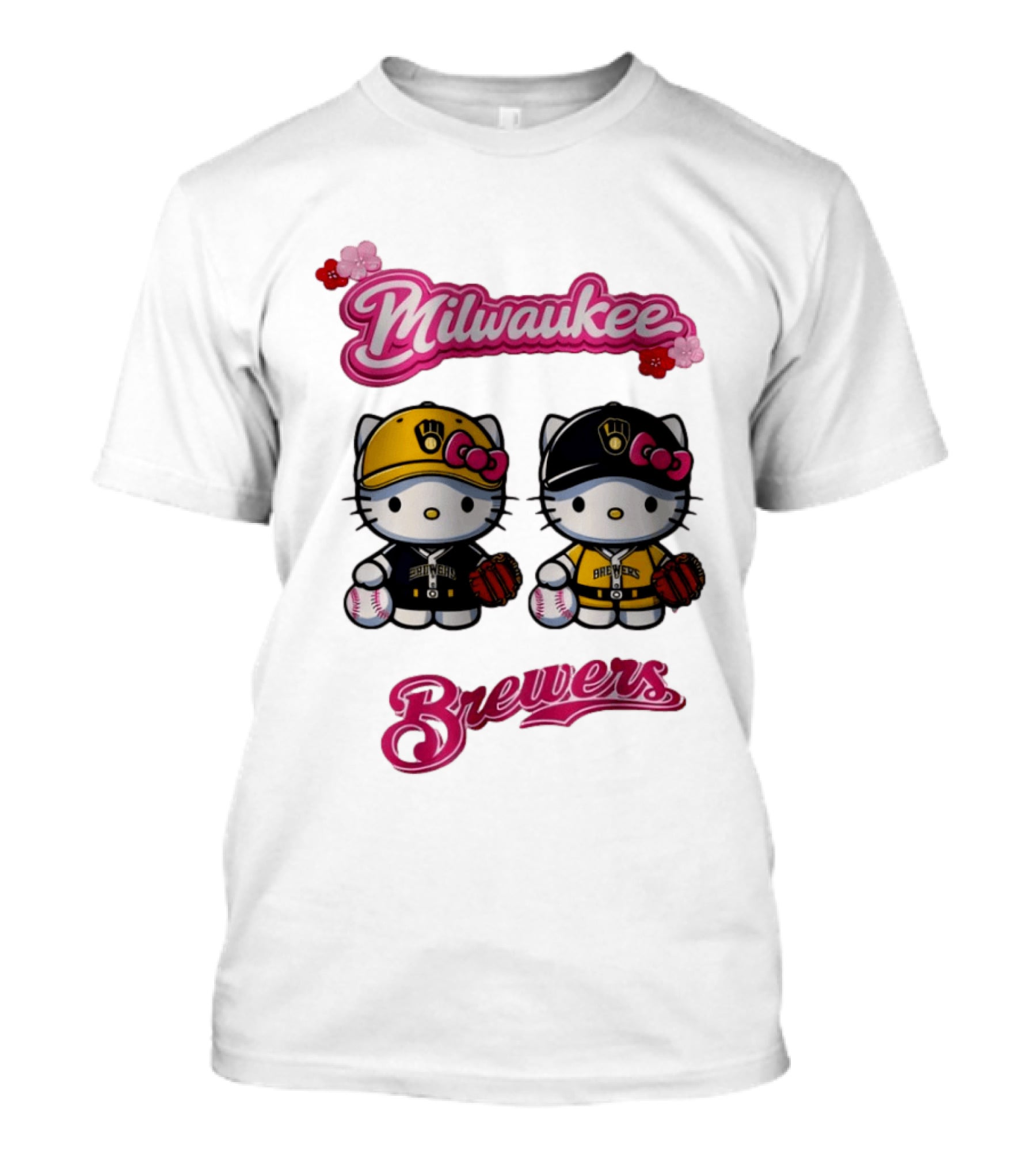 Milwaukee Brewers Hello Kitty Baseball Collaboration 2026 T-Shirt