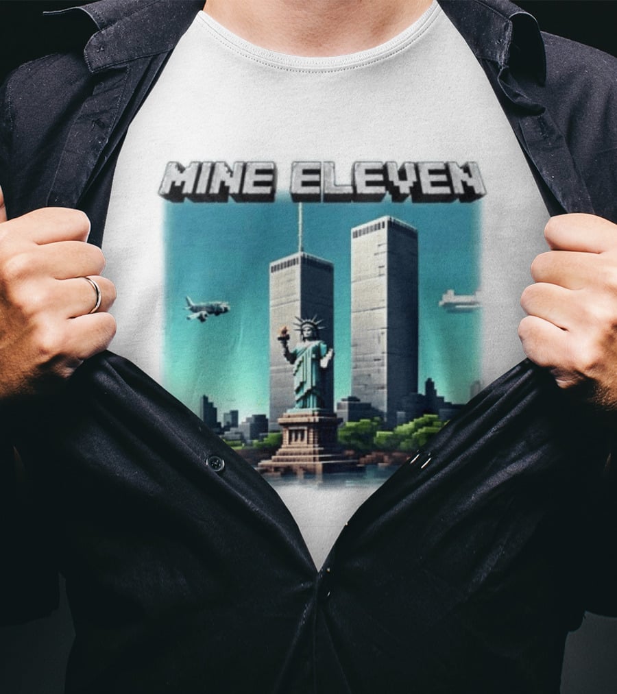 Mine Eleven Statue Of Liberty World Trade Center New York City T-Shirt