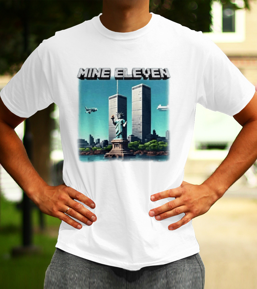 Mine Eleven Statue Of Liberty World Trade Center New York City T-Shirt