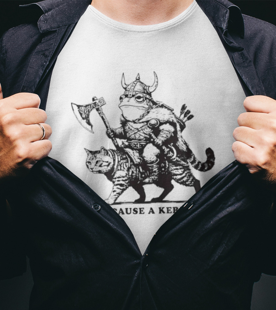 Off To Cause A Kerfuffle Viking And Cat Adventure T-Shirt