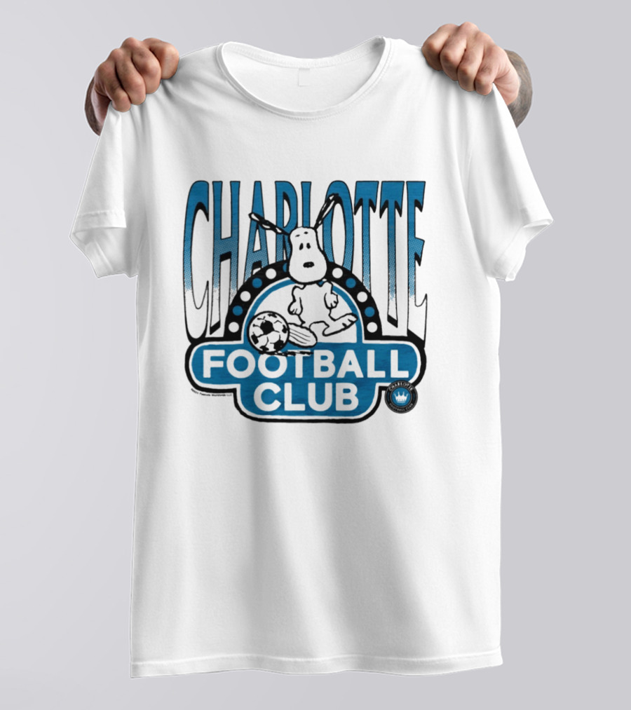 Peanuts Snoopy Charlotte Football Club Soccer Collaboration T-Shirt